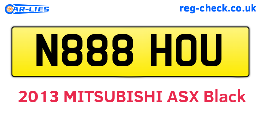 N888HOU are the vehicle registration plates.