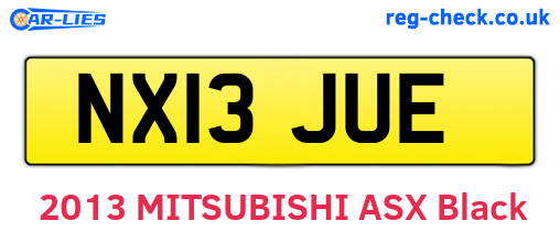 NX13JUE are the vehicle registration plates.