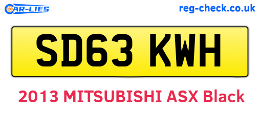 SD63KWH are the vehicle registration plates.
