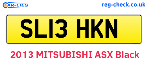 SL13HKN are the vehicle registration plates.