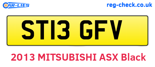 ST13GFV are the vehicle registration plates.