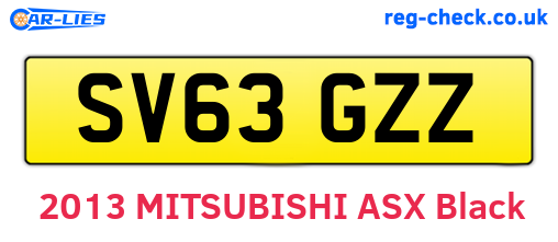 SV63GZZ are the vehicle registration plates.