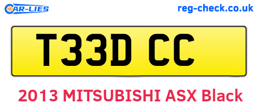 T33DCC are the vehicle registration plates.