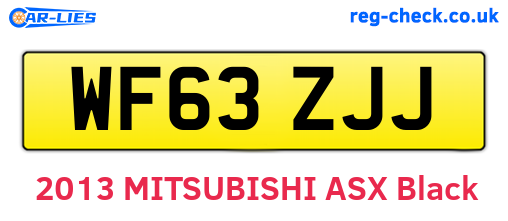 WF63ZJJ are the vehicle registration plates.