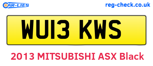 WU13KWS are the vehicle registration plates.