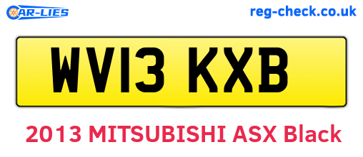 WV13KXB are the vehicle registration plates.