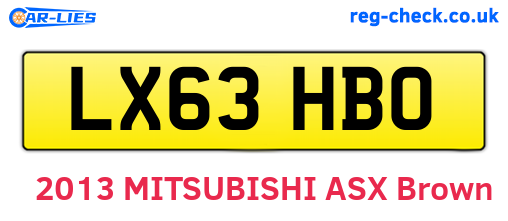 LX63HBO are the vehicle registration plates.