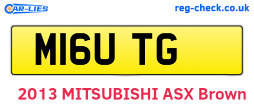 M16UTG are the vehicle registration plates.