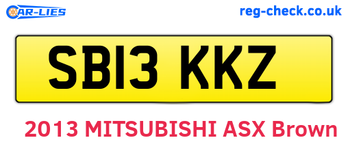 SB13KKZ are the vehicle registration plates.