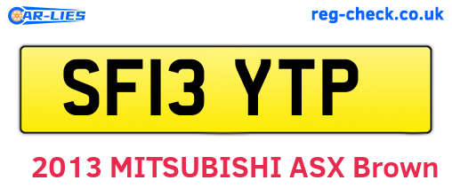 SF13YTP are the vehicle registration plates.