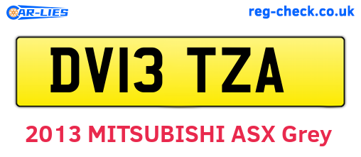 DV13TZA are the vehicle registration plates.