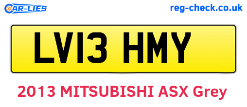 LV13HMY are the vehicle registration plates.