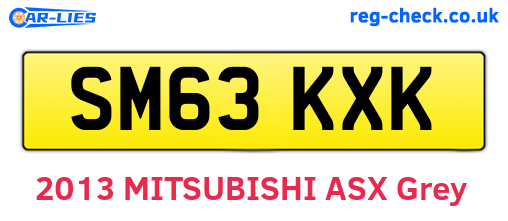 SM63KXK are the vehicle registration plates.