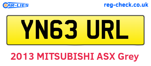 YN63URL are the vehicle registration plates.