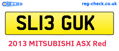 SL13GUK are the vehicle registration plates.