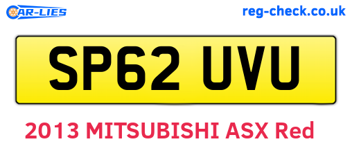 SP62UVU are the vehicle registration plates.