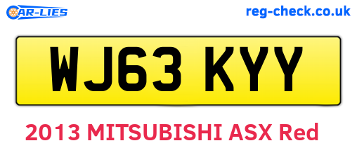 WJ63KYY are the vehicle registration plates.