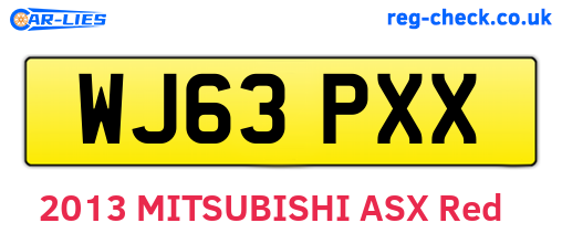 WJ63PXX are the vehicle registration plates.