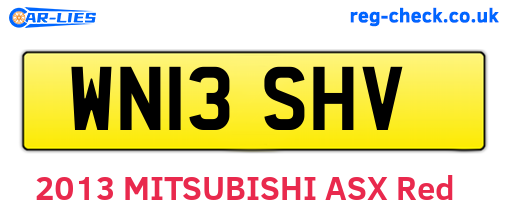 WN13SHV are the vehicle registration plates.