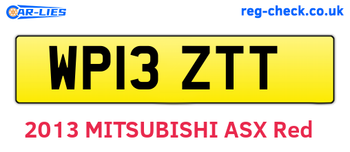 WP13ZTT are the vehicle registration plates.
