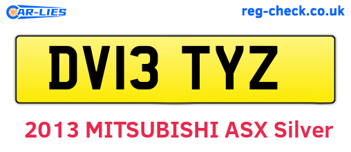 DV13TYZ are the vehicle registration plates.