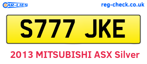 S777JKE are the vehicle registration plates.