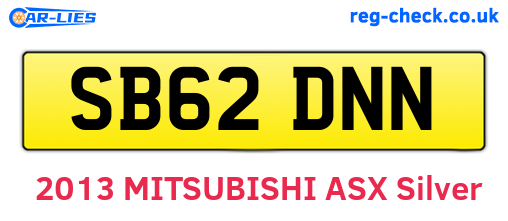 SB62DNN are the vehicle registration plates.