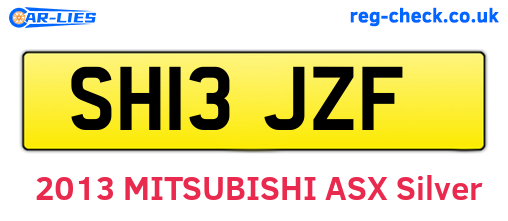 SH13JZF are the vehicle registration plates.