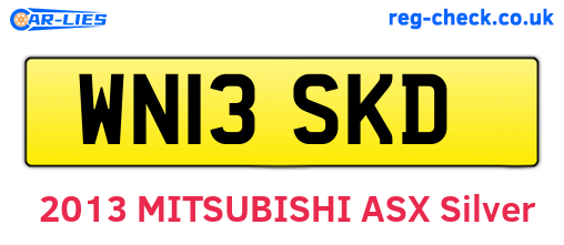 WN13SKD are the vehicle registration plates.