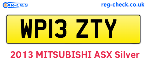 WP13ZTY are the vehicle registration plates.