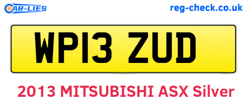 WP13ZUD are the vehicle registration plates.