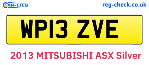 WP13ZVE are the vehicle registration plates.