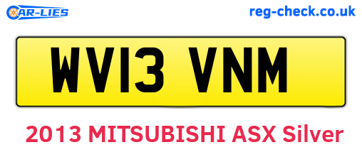 WV13VNM are the vehicle registration plates.
