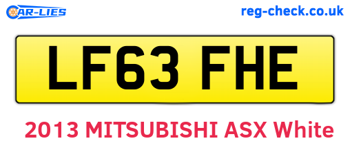 LF63FHE are the vehicle registration plates.