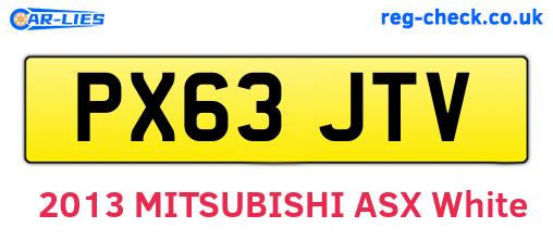 PX63JTV are the vehicle registration plates.