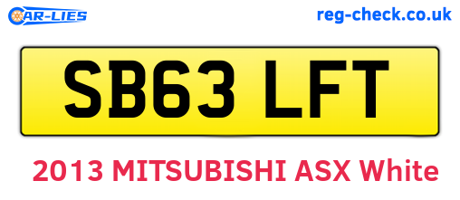 SB63LFT are the vehicle registration plates.