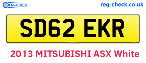 SD62EKR are the vehicle registration plates.