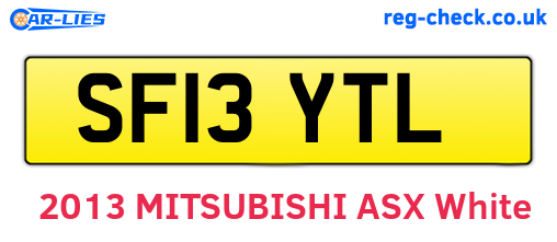 SF13YTL are the vehicle registration plates.