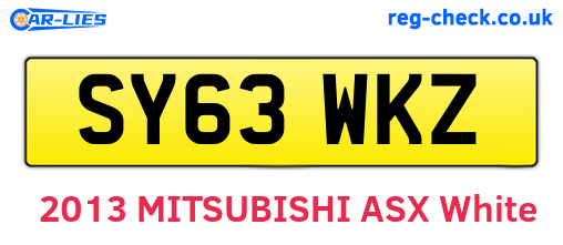 SY63WKZ are the vehicle registration plates.