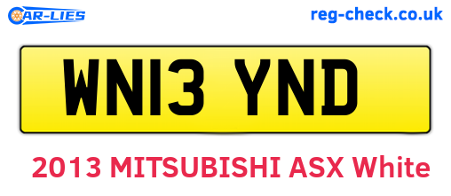 WN13YND are the vehicle registration plates.