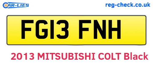 FG13FNH are the vehicle registration plates.