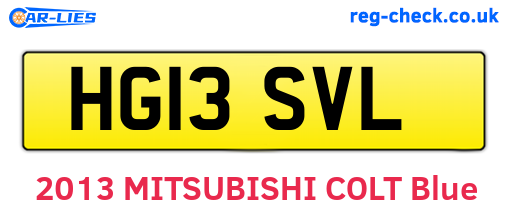 HG13SVL are the vehicle registration plates.