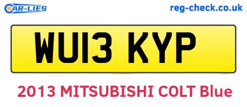 WU13KYP are the vehicle registration plates.