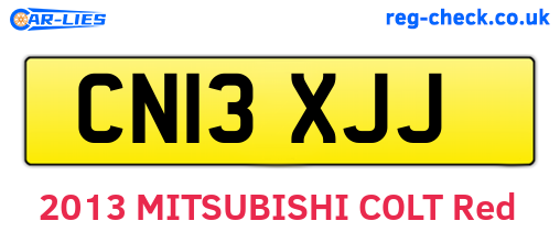CN13XJJ are the vehicle registration plates.