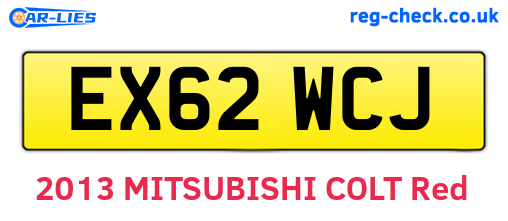 EX62WCJ are the vehicle registration plates.