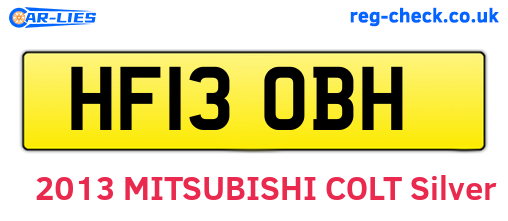 HF13OBH are the vehicle registration plates.