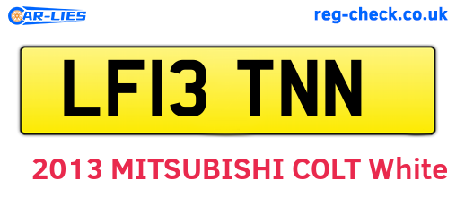 LF13TNN are the vehicle registration plates.
