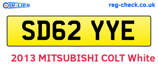 SD62YYE are the vehicle registration plates.