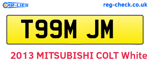 T99MJM are the vehicle registration plates.