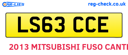 LS63CCE are the vehicle registration plates.